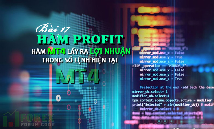Lesson 17: Profit Function to Get Total Profit on MT4 Chart